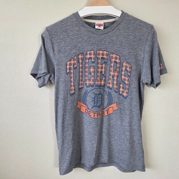 HOMAGE Other - Homage Detroit Tigers Baseball Tee Adult Size S Gray Orange Cotton Blend Soft